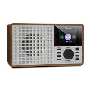 Auna DR-160 BT, DAB+/FM rádió, USB, AUX, 2.4" TFT kijelző, távirányító, fa kép