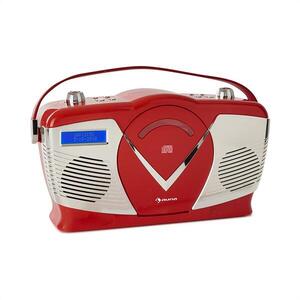 Auna RCD-70 DAB, retró CD rádió, FM, DAB+, CD-lejátszó, USB, bluetooth, piros kép
