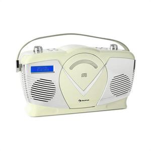 Auna RCD-70 DAB, retró CD rádió, FM, DAB+, CD lejátszó, USB, bluetooth, krémszínű kép