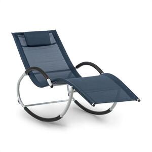 Blumfeldt Westwood Rocking Chair, hintaágy, ergonomikus, alumínium keret, sötétkék kép