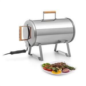 Klarstein Gourmet Barrel, füstölő, rozsdamentes acél 0, 6 mm, fa fogantyúk, ezüst kép