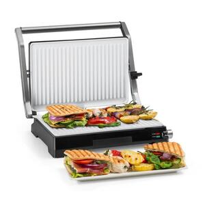 Klarstein Buffalo, kontaktgrill, panini grill, 2000 W, rozsdamentes acél, ezüst/fekete kép