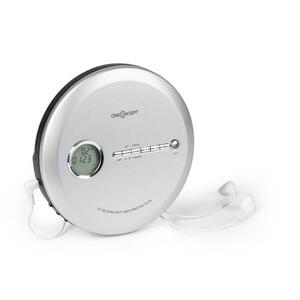 OneConcept CDC 100 BT, discman, BT funkció, LCD ASP, 2 x 1, 5 V, ezüstszínű kép