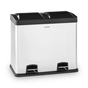 Klarstein Johnny Trash, pedálos szemetes kuka, 48 l/2 x 24 l, PP, csiszolt nemesacél kép