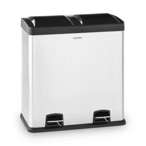 Klarstein Johnny Trash XL, pedálos szemétkosár, 60l/2 x 30l, PP, szálcsiszolt nemesacél kép