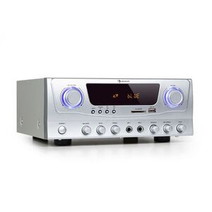 Auna Amp-2 BT, HiFi erősítő, RMS 2 x 50 W, BT, USB, SD, 2 x mikrofon bemenet kép