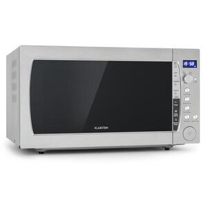 Klarstein MaxiWave, mikrohullámú sütő, 60 liter, 1200 W, 10 teljesítményszint, nemesacél kép