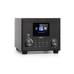 OneConcept Streamo Cube, internet rádió, 3 W & 5 W RMS, WLAN, BT, fekete kép
