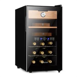 Klarstein El Dorado, humidor és borhűtő, 100 W, érintőképernyős, 48 l, LED, fekete kép