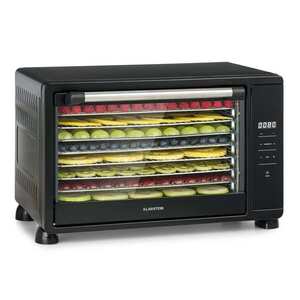 Klarstein Mega Jerky, automata aszalógép, 650 W, 35 - 80 °C, érintőképernyős LCD kijelző, 8 emelet, fekete kép