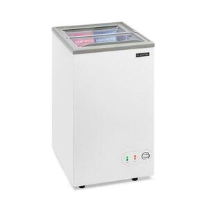 Klarstein Eispalast, fagyasztóláda, szabadon álló, 60 L, kosár, üveg tolóajtó, fehér kép