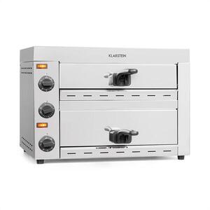 Klarstein Vesuvio II, pizzasütő kemence, Gastro, 2 kamra, 2260 W, 300 °C, nemesacél, ezüstszínű kép