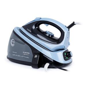 Klarstein Speed Iron V2, gőzölős vasaló, 2100 W, 1100 ml, EasyGlide, fekete/kék kép