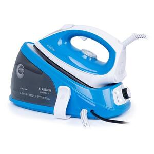 Klarstein Speed Iron V2, gőzölős vasaló, 2100W, 1100ml, EasyGlide, fehér/kék kép