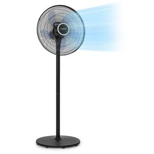 Klarstein Windflower, álló ventilátor, 5 forgó lapát (15"/38, 5 cm), 50 W, fekete kép