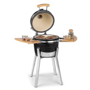 Klarstein Princesize Pro, kamado grill, 13 "(33 cm), hőmérő, oldalelemek, fekete kép