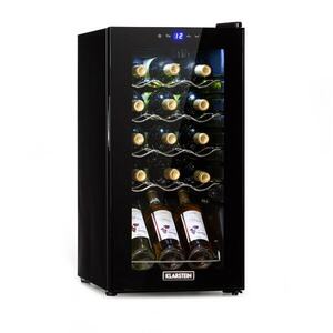 Klarstein Shiraz 15 Slim Uno, borhűtő, 44 liter, 135 W, 5 – 18 °C, érintőképernyős, fekete kép
