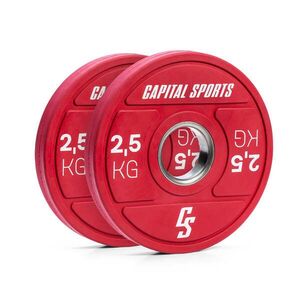 Capital Sports Nipton 2021, tárcsasúlyok, bumper plate, 2 x 2, 5 kg, Ø 54 mm, edzett gumi kép