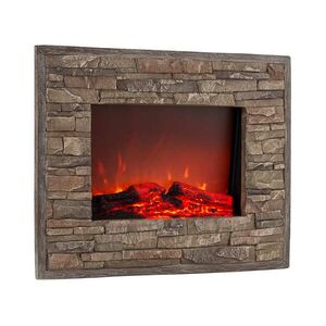 Klarstein Alpbach Snow, elektromos kandalló, 1800 W, 2 fűtési fokozat, 65 cm, kő kinézet kép