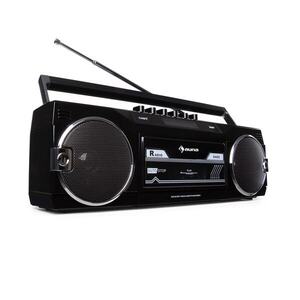 Auna Duke DAB, kazettás magnetofon, rádió, DAB+/FM, BT, USB, SD, teleszkóp antenna kép