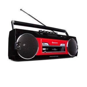 Auna Duke DAB, kazettás magnetofon, rádió, DAB+/FM, BT, USB, SD, teleszkóp antenna kép