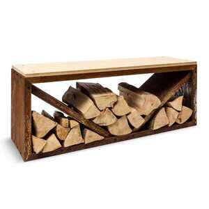 Blumfeldt Kindlewood L Rust, fa állvány, pad, 104 × 40 × 35 cm, bambusz, cink kép