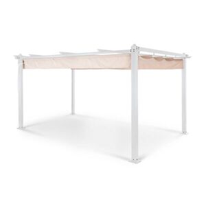 Blumfeldt Pantheon, pergola, négyzet alakú alumínium cső, 3 × 4 m, 4 sarokoszlop, vízálló kép
