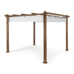 Blumfeldt Pantheon Rust, pergola, négyzet alakú alumínium cső, 3 × 3 m, 4 sarokoszlop, vízálló kép