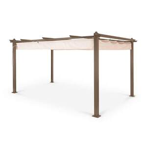 Blumfeldt Pantheon Rust, pergola, négyzet alakú alumínium cső, 3 × 4 m, 4 sarokoszlop, vízálló kép