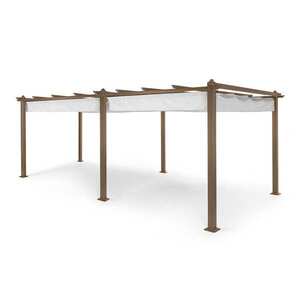 Blumfeldt Pantheon Rust, pergola, négyzet alakú alumínium cső, 3 × 6 m, 4 sarokoszlop, vízálló kép