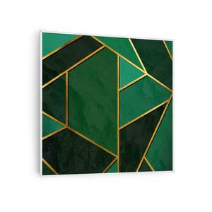 Klarstein Wonderwall Air Art Smart, infravörös fűtőtest, zöld vonal, 60 x 60 cm, 350 W kép