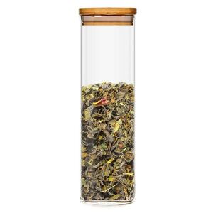 Klarstein Szögletes élelmiszertároló edény bambusz fedéllel, 10 × 25 × 10 cm, 2000 ml, légmentes, szilikon tömítéssel kép