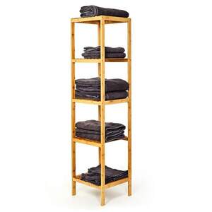 Blumfeldt Polcállvány, többcélú polcállvány, 5 szint, 34 x 140 x 33 cm (SZ x M x M), kombinálható, bambusz kép