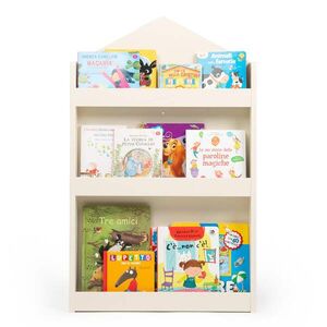 Mobli Dotty, One White Haus, gyermek könyvespolc, Montessori, multiplex, 60 x 95 x 13 cm kép