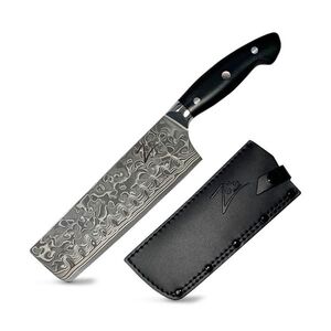 Zelite Infinity by Klarstein Executive-Plus sorozat, 7" nakiri szakácskés, 61 HRC damaszkuszi acél kép