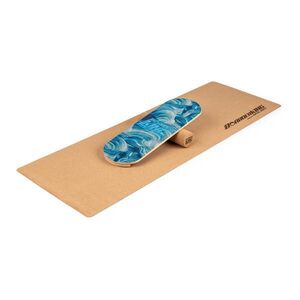 BoarderKING Indoorboard Classic, egyensúlyozó deszka, alátét, henger, fa / parafa, piros kép