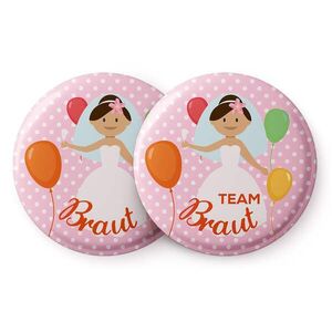 Spielehelden Balloons Buttons 16 leánybúcsú ajándék 16 kitűző 5, 6 cm extra nagy leánybúcsú ajándék kép