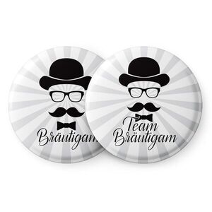 Spielehelden Bajuszos jelvények legénybúcsú ajándék 12 kitűző 5, 6 cm extra nagy legénybúcsú ajándék kép