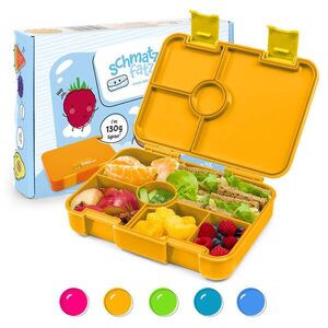 Klarstein schmatzfatz by Lite, tízórais doboz, 6 rekesz, 20, 8 × 4, 5 × 15 cm (Sz × Ma × Mé), BPA-mentes, extra könnyű Tritanból kép