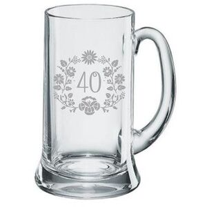 B.Bohemian Pintes söröskorsó 0, 5 l 40 éves jubileum virágos motívum kép