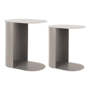 Fém tárolóasztal szett 2 db-os 30x45 cm Riqueza Oval – Leitmotiv kép