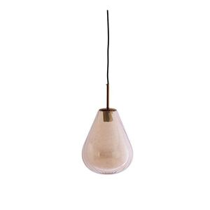 Borostyán színű függőlámpa üveg búrával Leona – Light & Living kép