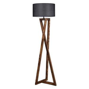 Fekete-barna állólámpa textil búrával (magasság 149 cm) Maçka – Opviq lights kép