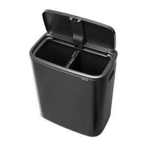 Sötétszürke acél érintésre nyíló szelektív szemetes 60 l Bo Touch Bin – Brabantia kép