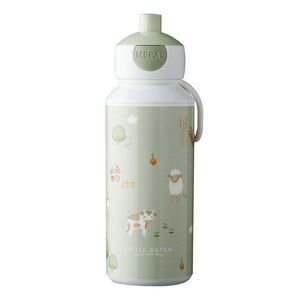 Világoszöld műanyag gyerek ivópalack 400 ml Little Farm by Little Dutch – Mepal kép