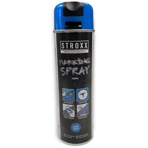 STROXX jelölő spray 500 ml, gyorsan száradó, fluoreszkáló, kék kép