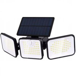 Izoxis 24889 Napelemes lámpa, 180 LED, mozgásérzékelős és alkonykapcsolós, IP65, 550 lm, 1800 mAh kép