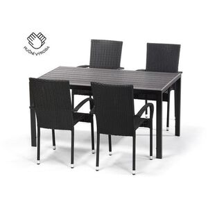 NOELA Rattan kerti bútor garnitúra VIKING L II. 1 asztal + 4 szék kép