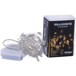 Tesla - Csillag dekorációs nano fényfüzér, 1, 5 cm, 50 LED, 2700 K, 5 m + 30 cm kábel, 3x AA elem, időzítő, IP44 kép
