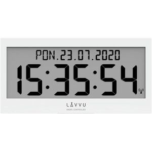 LAVVU Modig Digitální hodiny s češtinou, řízené rádiovým signálem, bílé kép